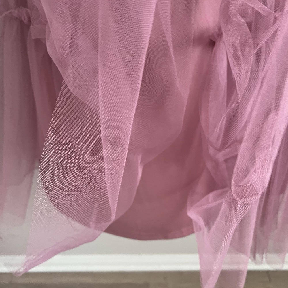 Tulle Dress Medium Romantic Coquette Balletcore Off Shoulder Strap Fit Flare NWT - Picture 4 of 9